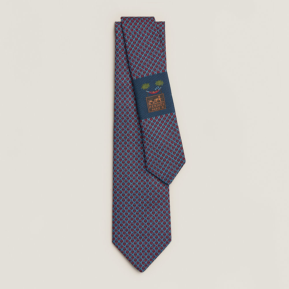 シルクツイルタイ 《ポン・ドゥ・H》 - ブルー | Hermès - エルメス